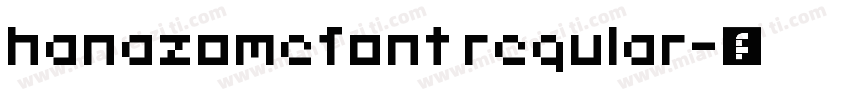 hanazomefont regular字体转换